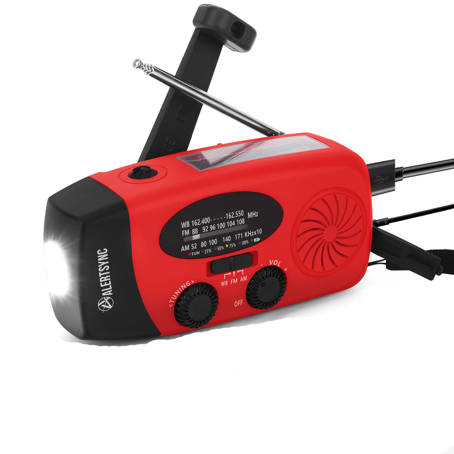 Outdoor Radio AM/FM/WB Weather Radio Solar Radio 2... – Grandado