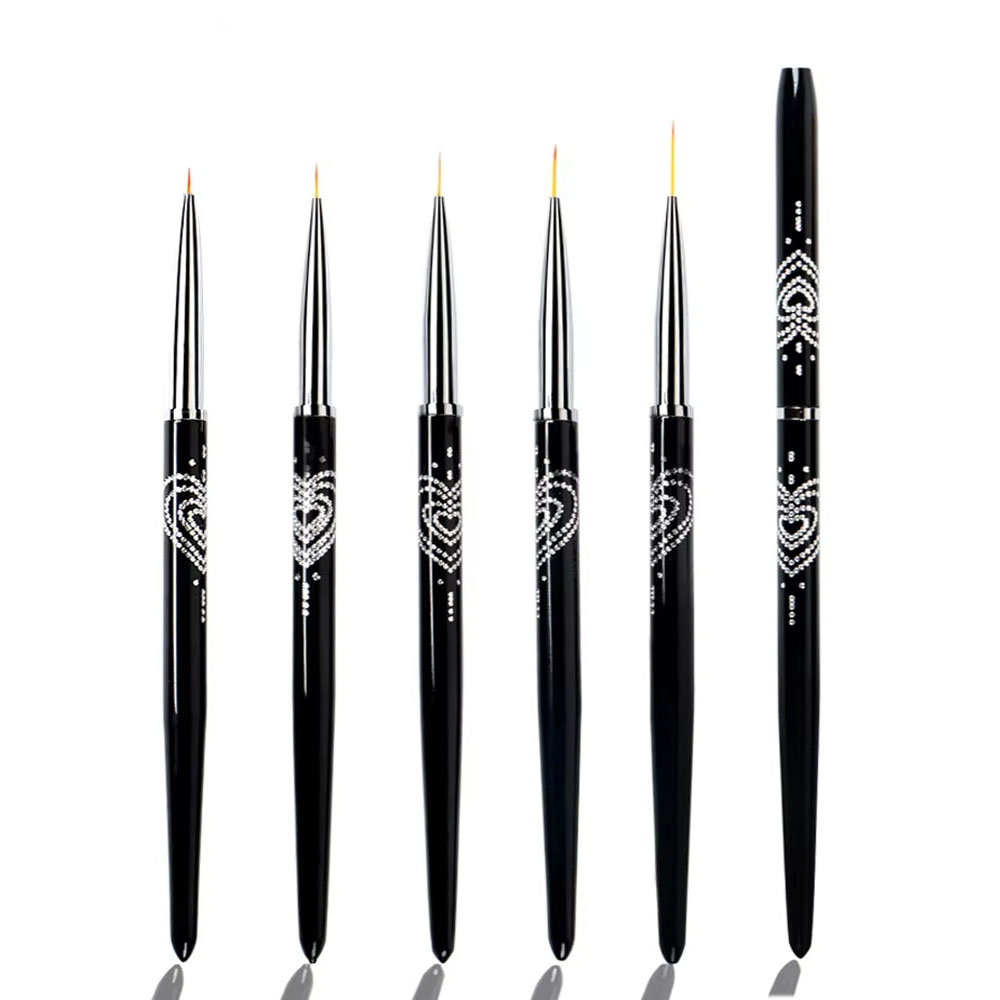 Nagelkonst pensel nagelfoder linjepennor gellack målning teckning nagelkonst penslar