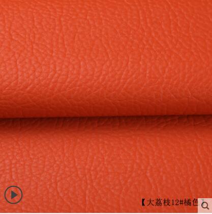 135x50cm PU lederen zelfklevende fix subsidies simulatie skin back sinds de kleverige rubber patch lederen sofa stoffen: orange