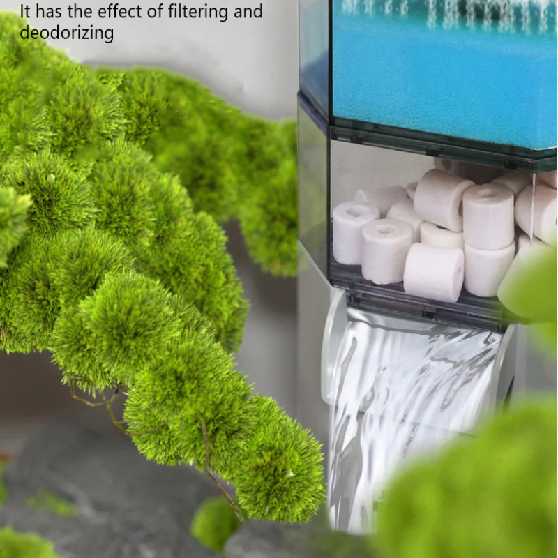 Filtre de tortue de bas niveau d'eau, petit filtre de cascade de paysage, pompe de surpoids de vache 3 en 1, accessoires d'aquariums, précieux