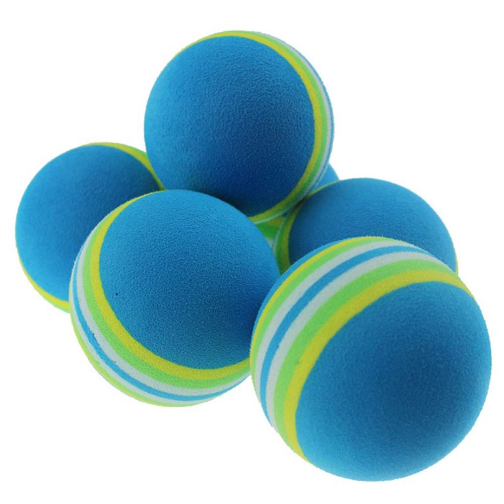 Blå rand färg boll golf inomhus boll svamp boll golf färg boll svamp rand bollar 42mm bollar träna mjukt golf skum  k7 a 2