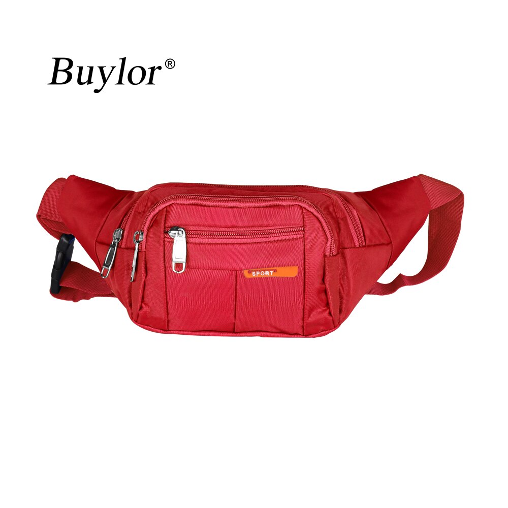 Buylor – sac banane pour hommes et femmes, sac banane décontracté fonctionnel pour Sports de plein air: Red