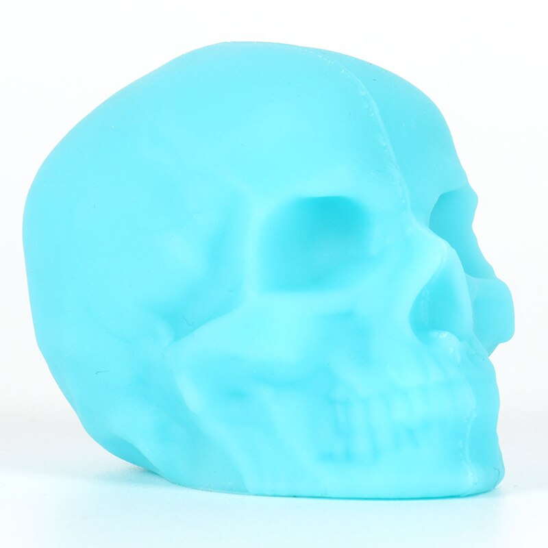Wine Bottle Stopper Silicone Reusable Skull Shape Silicone Bottle Cork Keep Wine Fresh For Home Party XHC88: Blue