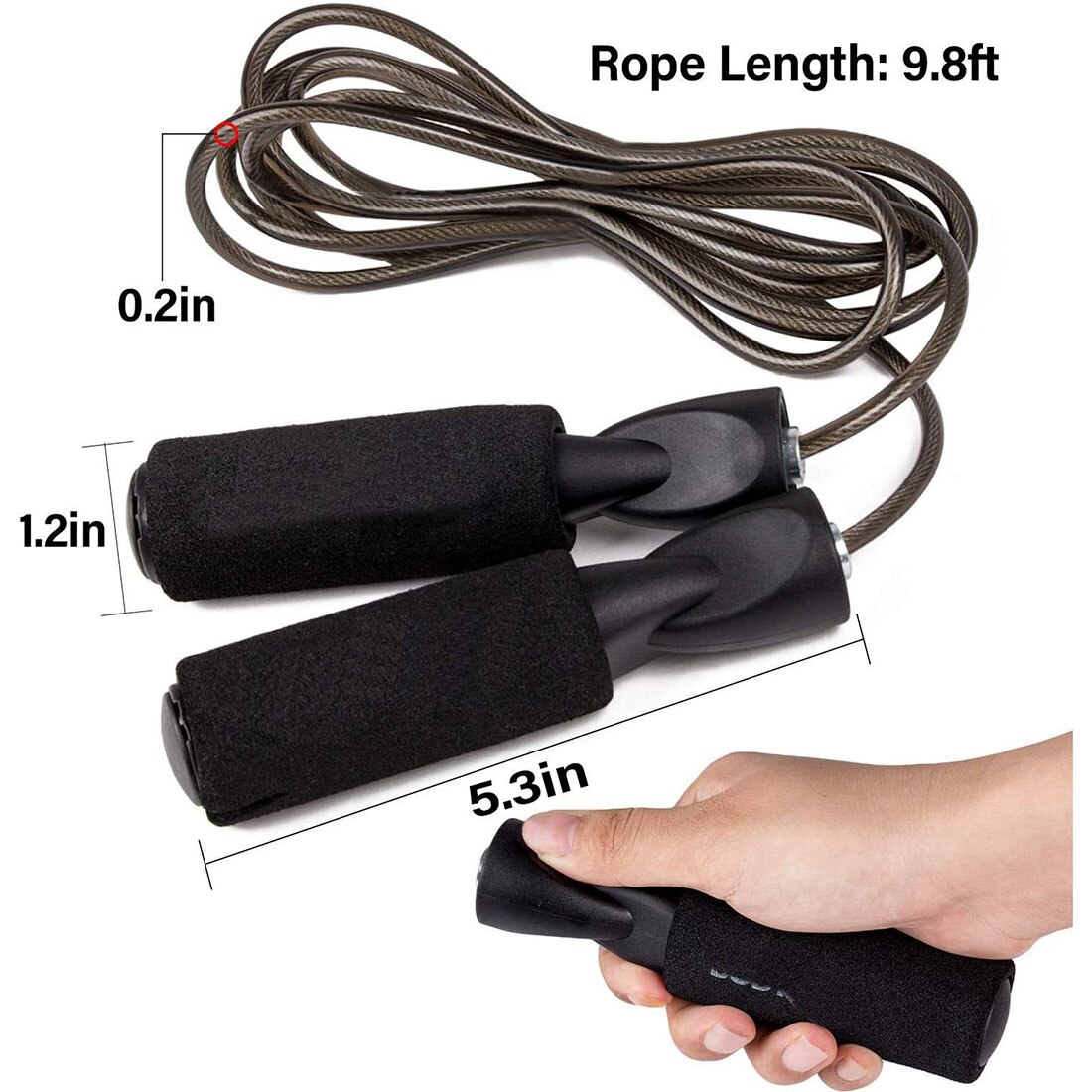Adjustable Length Jump Rope Speed Jumping Steel Wire Double Unders MMA Boxing Skipping Workout Fitness Exercise Training
