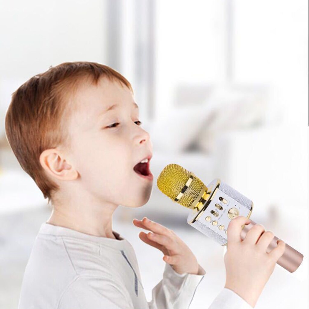 Wireless Handheld Microphone Protable Mic Speaker USB Rechargeable Bluetooth KTV Karaoke Machine Player