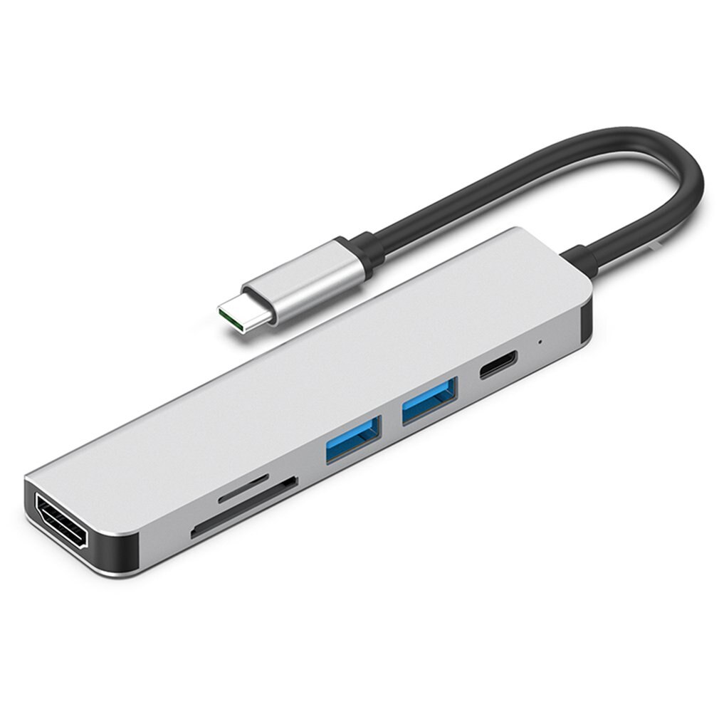 Professionale portatile 6 In 1 Porta di Ricarica Adattatore di Tipo C a USB3.0 SD TF HDMI PD Convertitore USB 3.0 4K HDMI Hub
