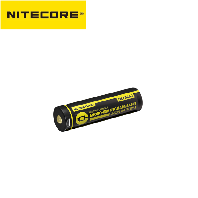 Nitecore NL1835R NL1834R NL1826R 3.6V 18650 battery High Performance Micro-USB Rechargeable Li-ion Battery: NL1826R 2600mAh