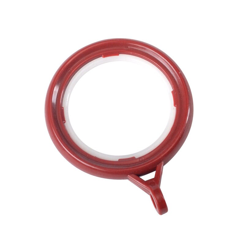 10 Stuks Per Lot Plastic Gordijn Accessoires Ringen Zilverkleurige Koper Kleur Haak Opknoping Interne Diameter 40 Mm: Apple red