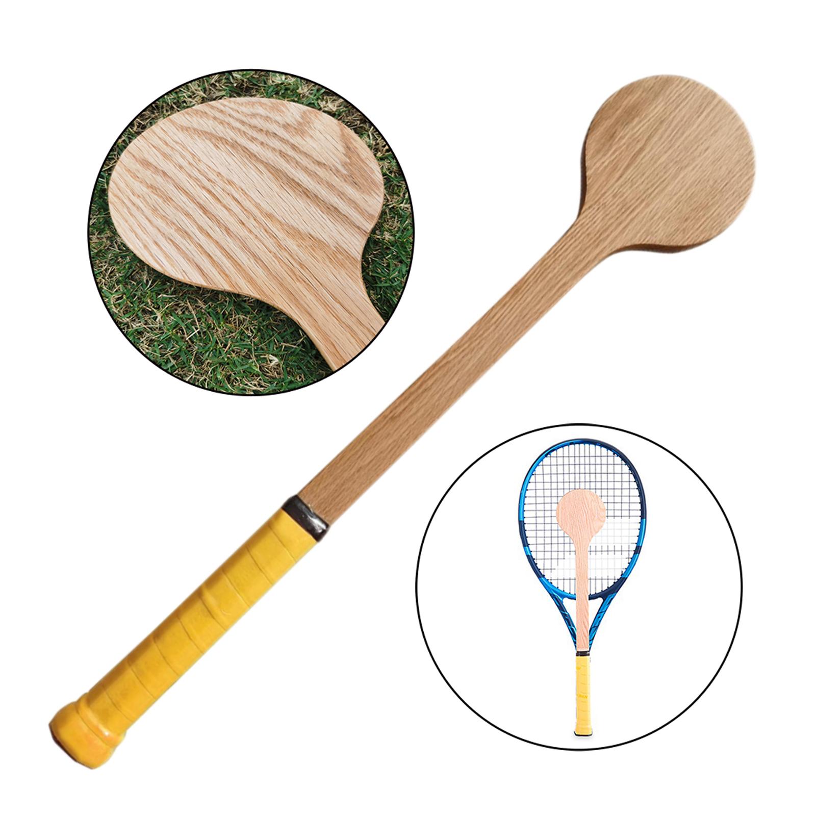 Functionele Houten Tennis Lepel Trainer Praktijk Aid Tiener Tennis Pointer Voor Sweet Spot Nauwkeurige Raken Alle Leeftijden Alle Niveaus Kid: YELLOW