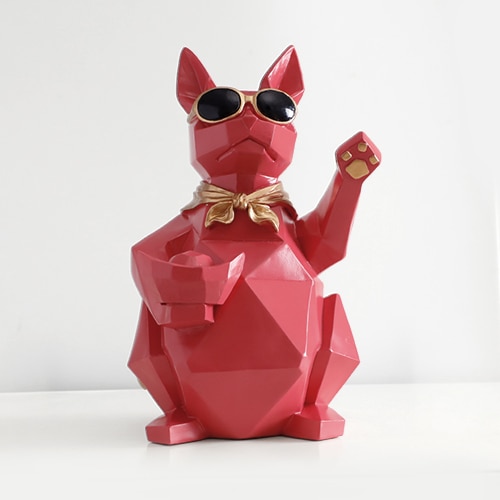 Figuritas de resina para perros y gatos, artesanía moderna, animales en miniatura, bonitos adornos para el hogar, decoración de oficina, cuenco de almacenamiento tallado coleccionable