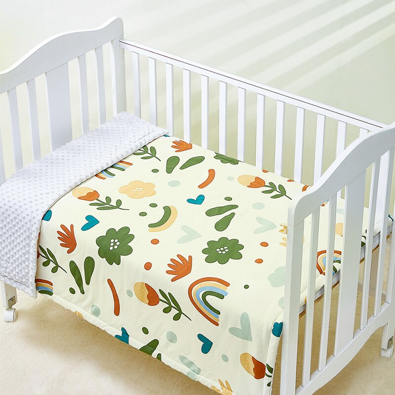 Bebê reconfortante minky dot tecido cobertor quente envoltório crianças ar condicionado colcha capa envelhecida 0-6 anos crianças beddings primavera: 1 140X100cm