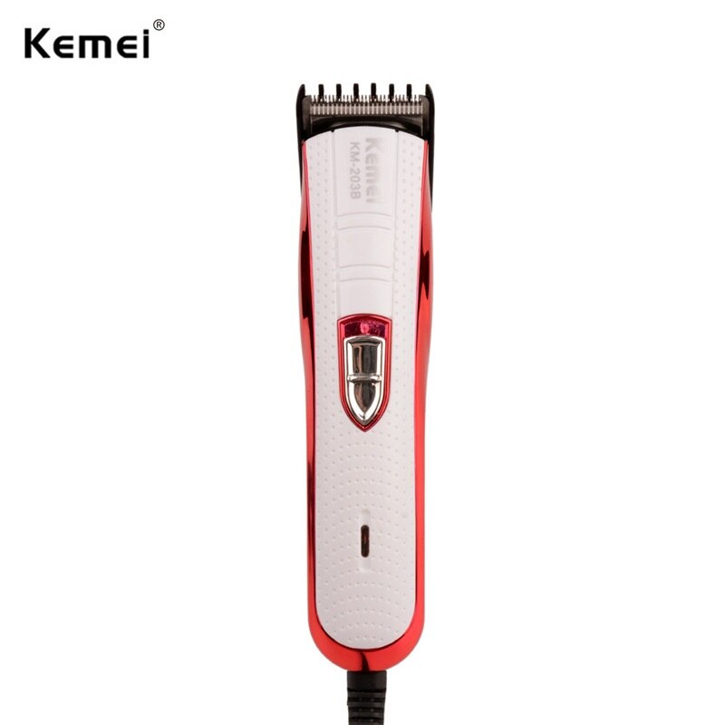 Kemei km -203b hårtrimmer body groomer hårklippemaskine skægtrimmer cutter til mænd med titanium stål bladgrænse kam