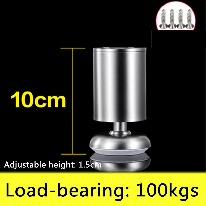 3.5cm-30cm Height Adjustable Furniture Legs Feet Cabinet Legs Stainless Steel Table Sofa Metal Foot With Screws: 10cm