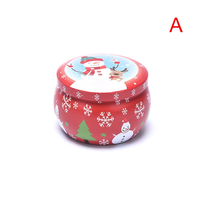 Botes de lata fabricación de velas para Navidad, recipientes para decoraciones navideñas, caja de almacenamiento de , Caja Sellada a prueba de humedad, 1 ud.: A