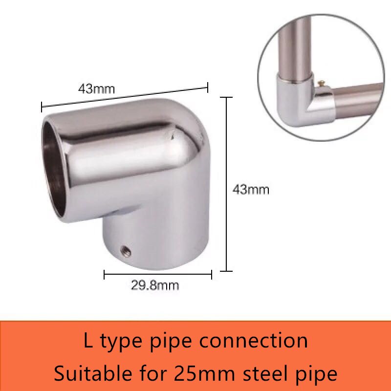 Aluminiumslegering til 25mm rørforbindelser i rustfrit stål faste dele landing udluftningsstativ rørfittings stang rundt rør: 4