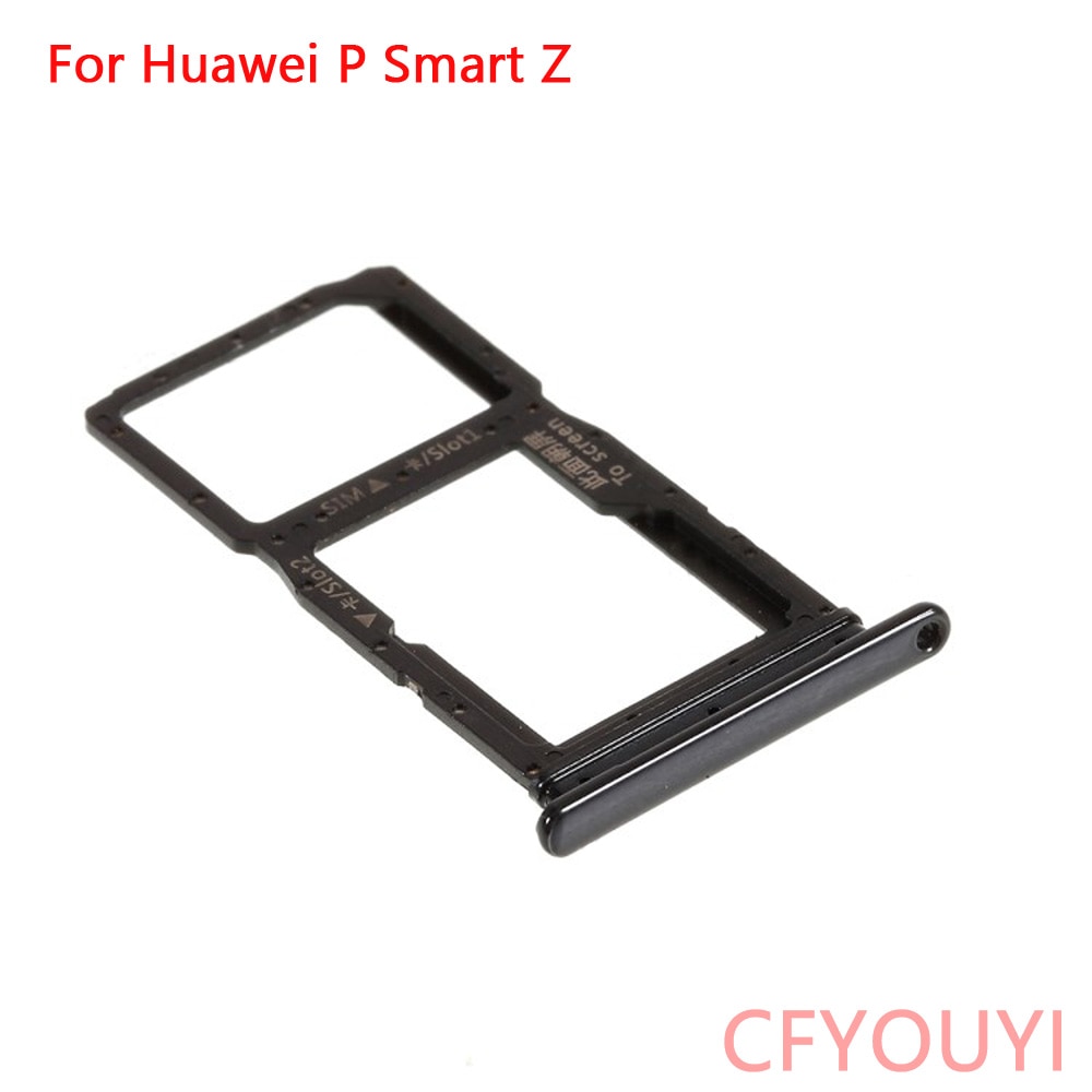 Original Dual SIM Micro SD Karte Tray Halter Slot Adapter Ersatz Teile Für Huawei P Smart/Genießen 7S: Black