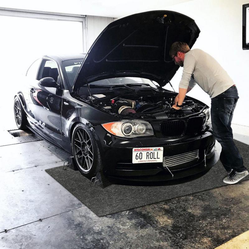 Tappetino per Garage vaschetta di scarico dell'olio strato di supporto in gomma impermeabile tappetini di contenimento antiscivolo per pavimenti in Garage tappeto per Garage in tessuto