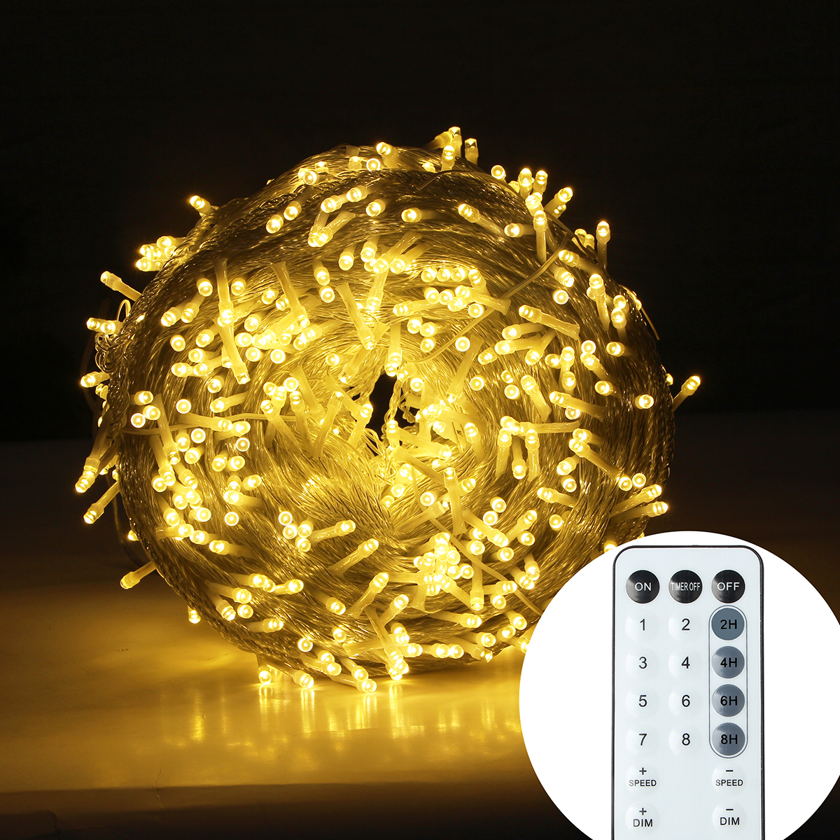 10m 100m LED Lichterketten Fernbedienung drauss... – Grandado