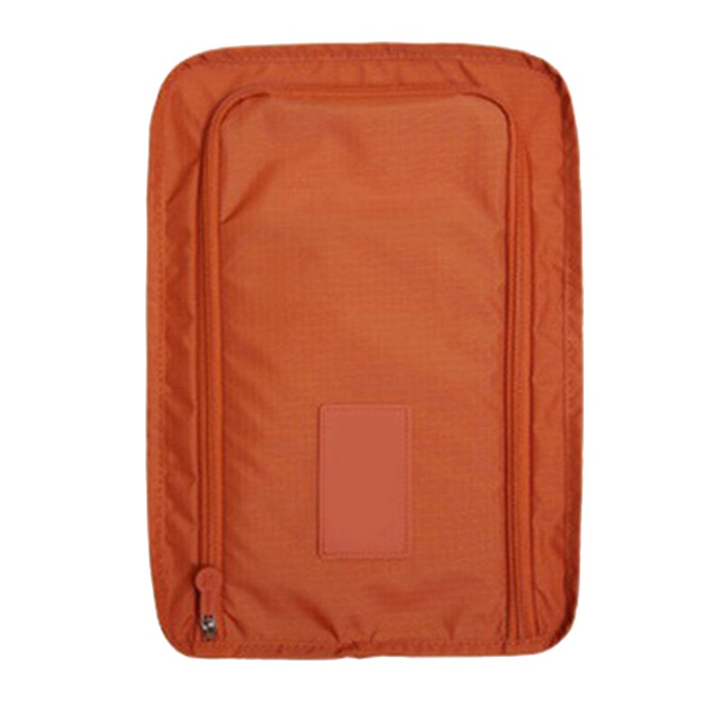 Travel Portable Waterproof Shoes Bag Organizer Storage Pouch Pocket Packing Cubes Handle Nylon Zipper Bag Accessories: orange