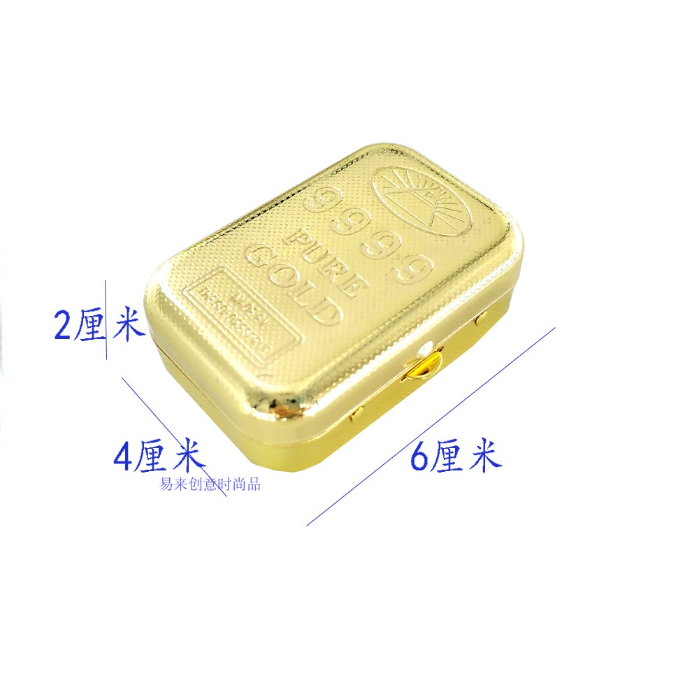 Leuke asbak Pocket Gold Bar Shape Draagbare asbak Outdoor Kleine asbak Pocket asbak Outdoor draagbare asbak Sexy asbak