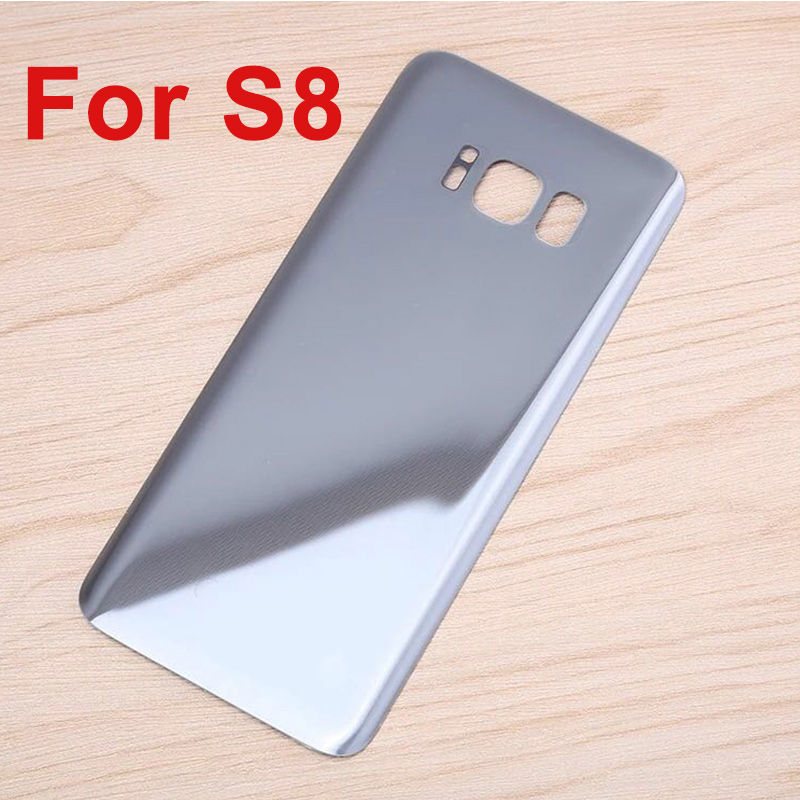 For Samsung Galaxy S8 plus Back Cover 3D Glass Battery Case for Samsung S8 S8+ Housing Cover Replacement + Adhesive Sticker: Orange