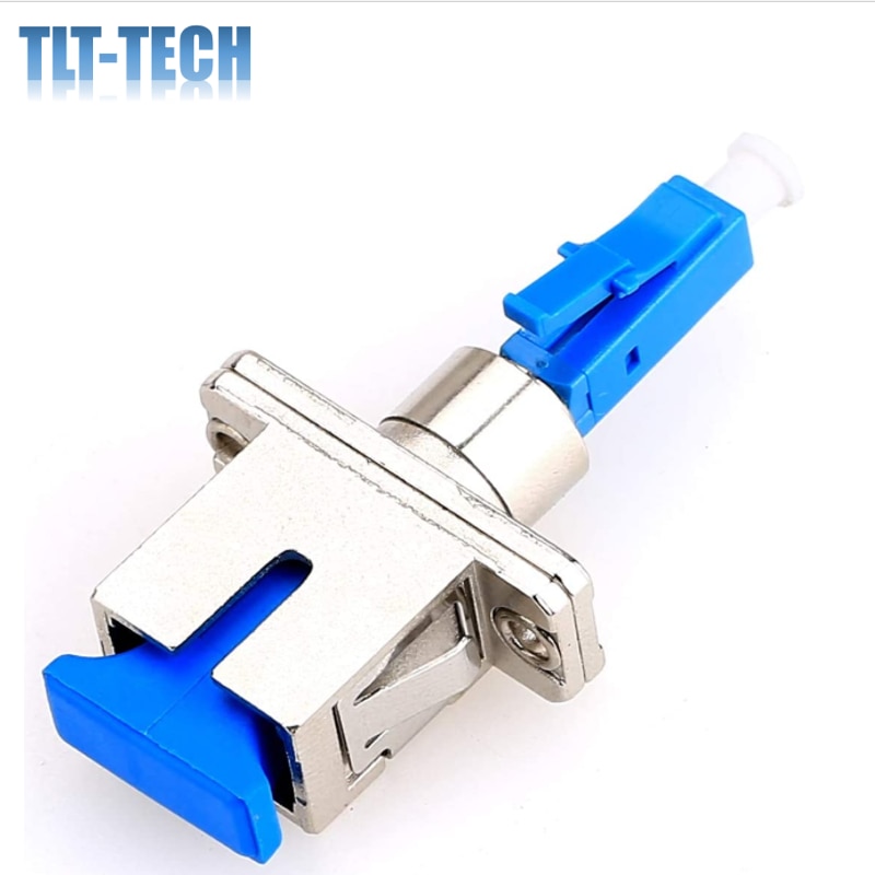 2 pieces /pack Single Mode 9/125 LC Male to SC Female Hybrid Optical Fiber Adapter Connector