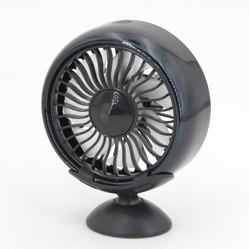 Car Multifunctional Electric Fan Car Air Outlet Center Console Wind Power Expansion USB Mini Auto Cooling Fan: Black