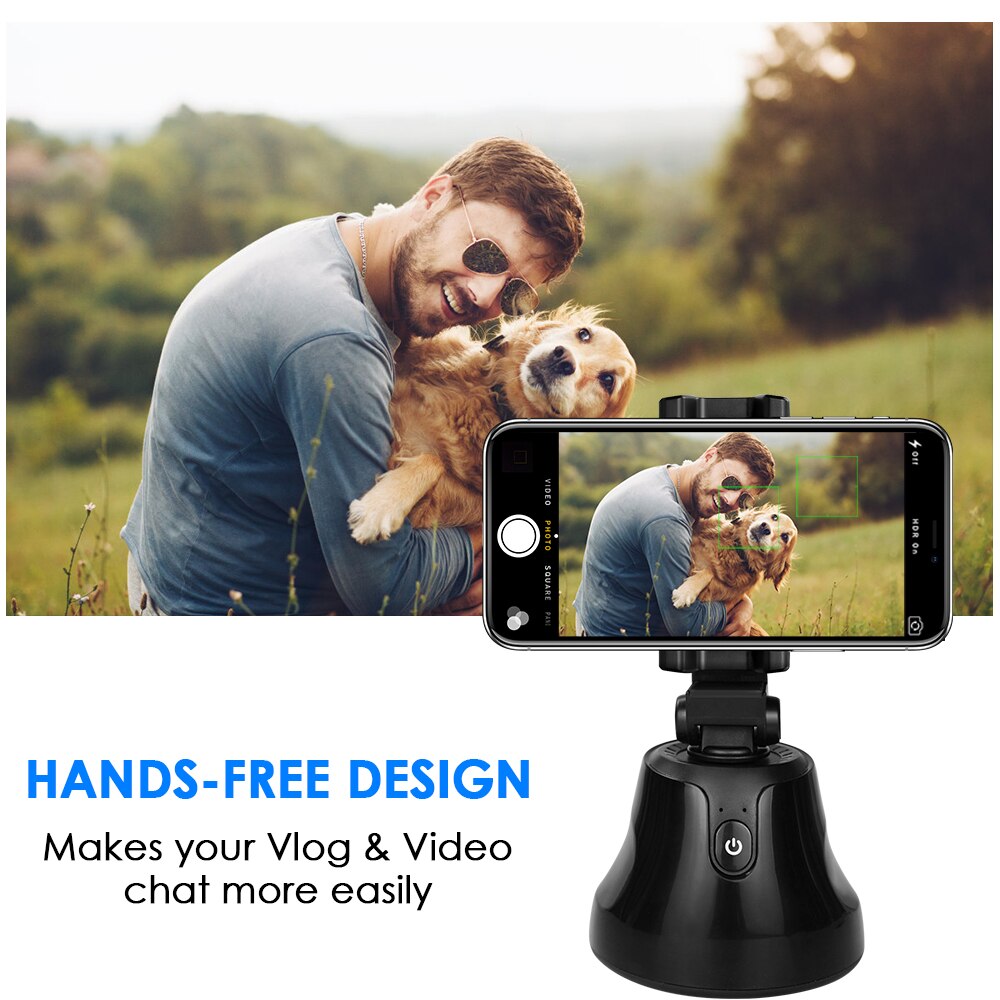 All-in-one Auto Smart Portable Shooting Selfie Stick 360 Rotation Auto Face Tracking Object Tracking vlog Camera Phone Holder