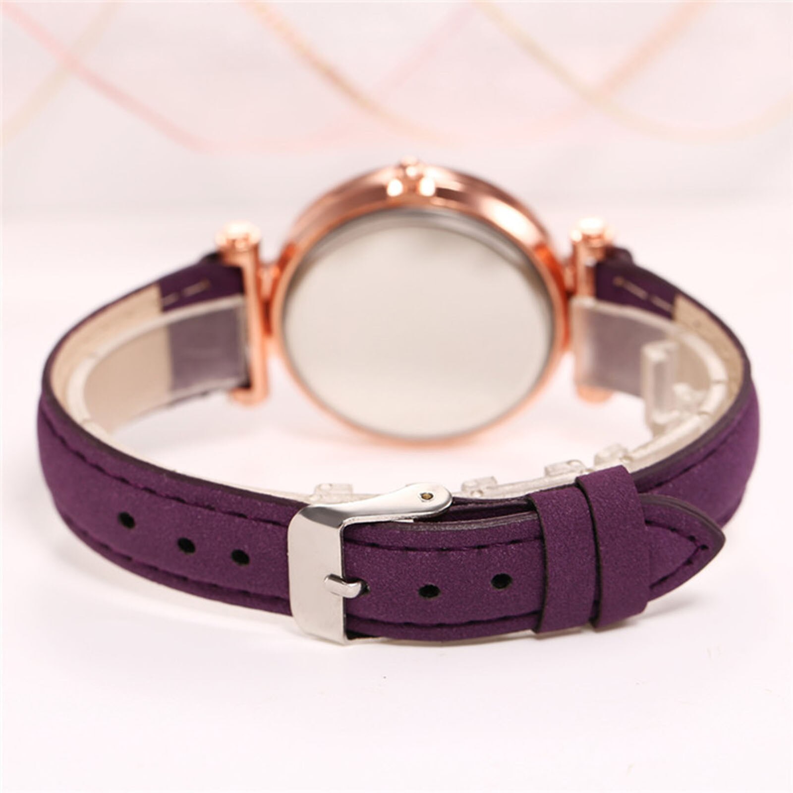 Quartz Horloges Modieuze Star Sky Prachtige Diamanten Retro Lederen Band Quartz Dames Horloge Relogio Feminino Montre Femme