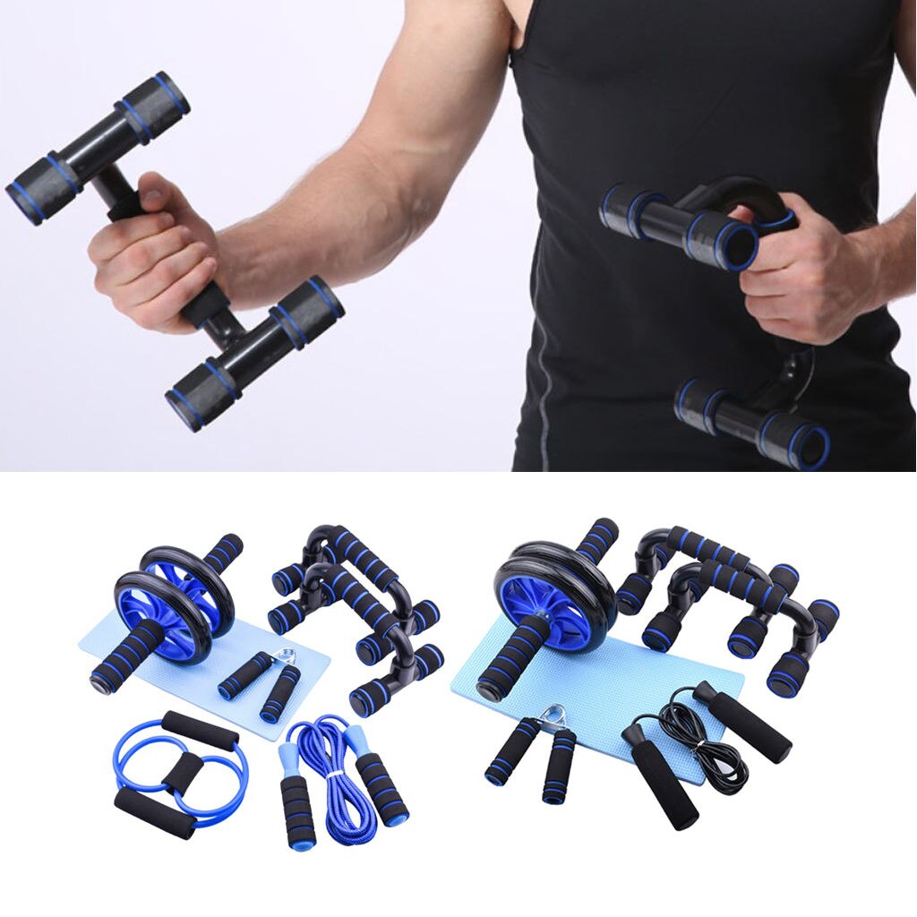 5-in-1 Ab Wheel Roller Set Jump Rope Hand Grip Str... – Grandado