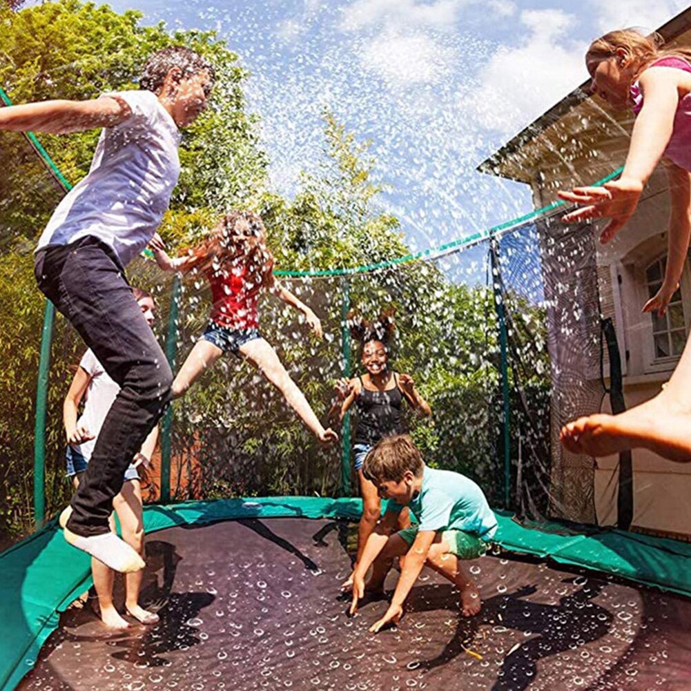 Summer Trampoline Sprinkler Outdoor Garden Yard Water Park Game Toys Sprayer Backyard Cooling Watering Accessories