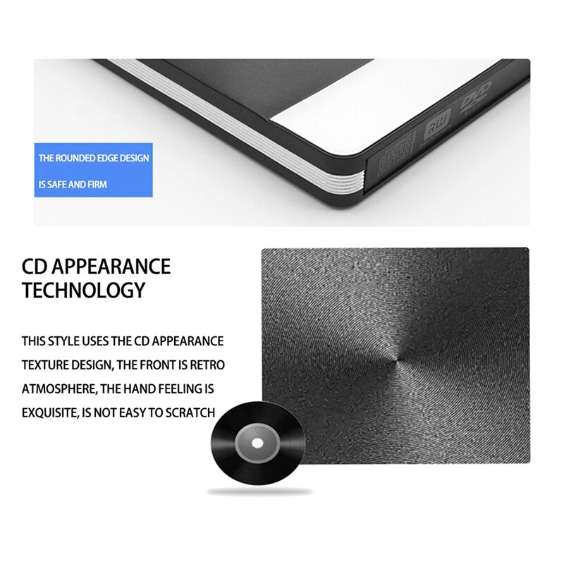 USB 3.0 External Optical Drive Mobile DVD Burner Computer Notebook Type-C External Optical Drive