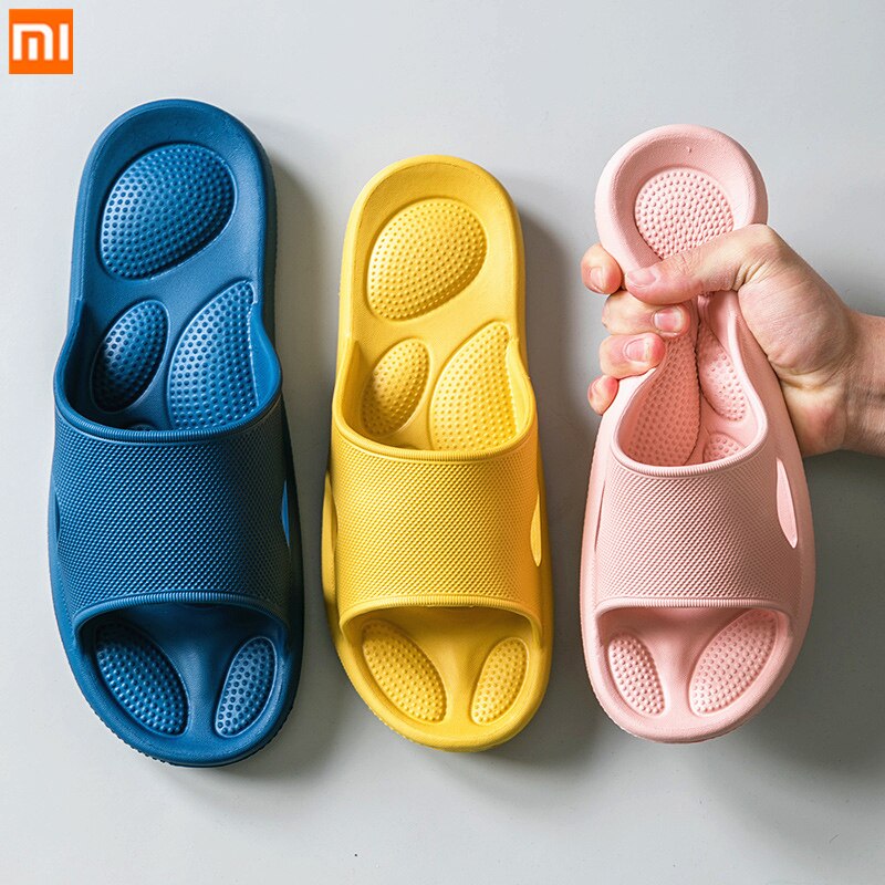 Xiaomi Home Massage Slippers Men Indoor Bathroom Non-slip Soft Sole Sandals Couple Summer Outdoor Flip Flop Mens Womens Shoes