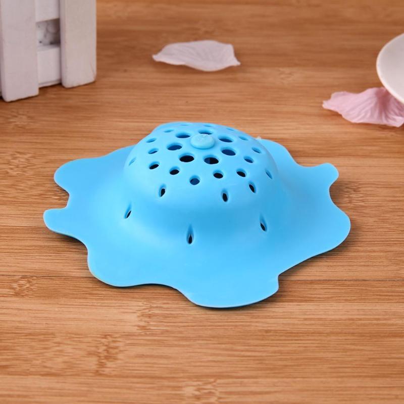 Flower Petal Silicone Sewer Drain Cover Stopper Kitchen Sink Strainer Filter Silicone Kitchen Strainers Bathroom Gadgets