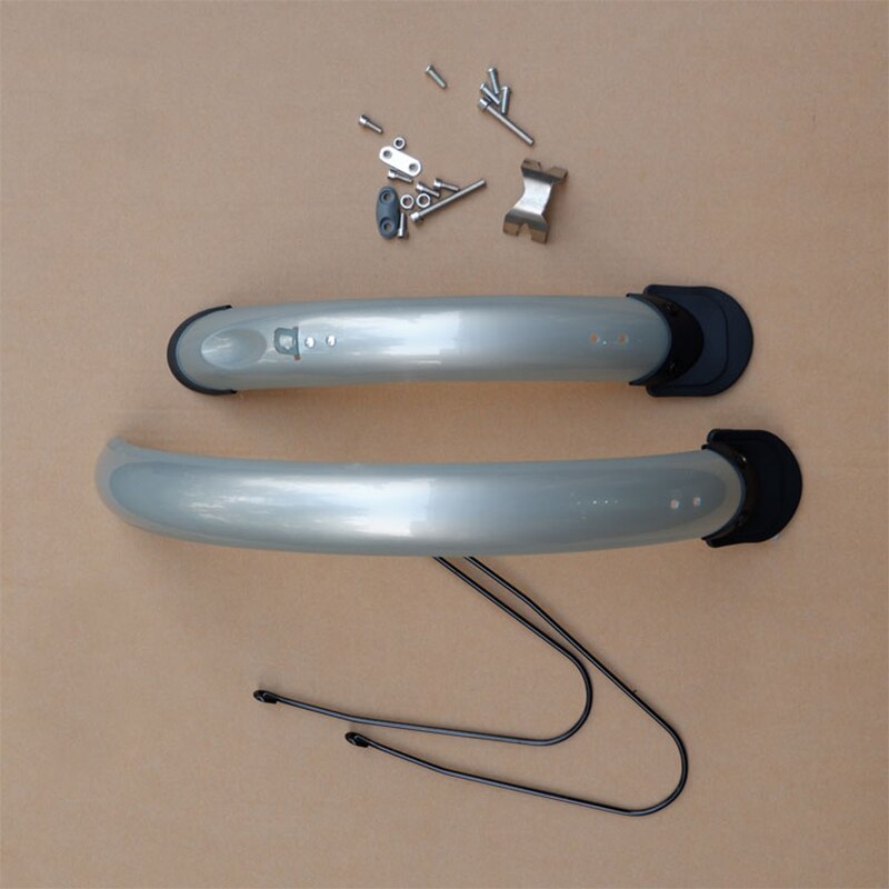 Bicycle Fender Folding Bike Mud Guard Cycling Mudguard Front Rear 14 inch 16 inch 20 inch Chrome plastic BMX Bike Accessories: 16 V brake silver