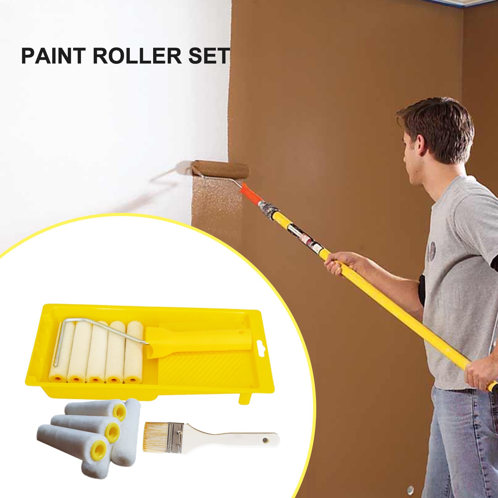 Multifunction Paint Roller Brush Set DIY Household Paint Runner Pro Painting Brush Clean-Cut Paint Edger For Wall Decoration