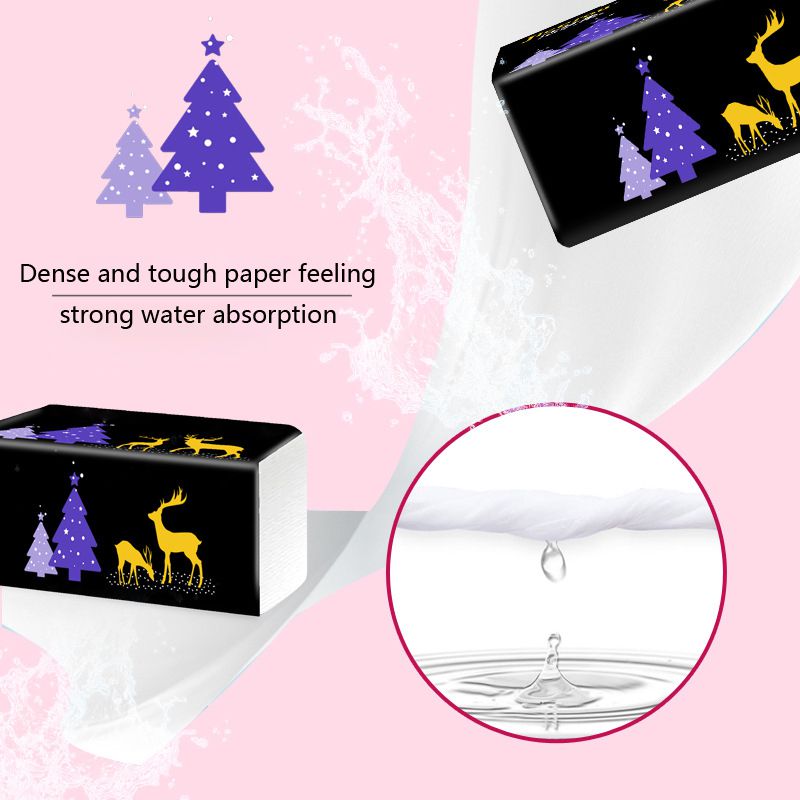 1 Packs Raw Wood Pulp Pumping Paper 4 layers of Facial Tissue Paper Towels Soft Texture Replacement Roll Paper Toilet Paper Home