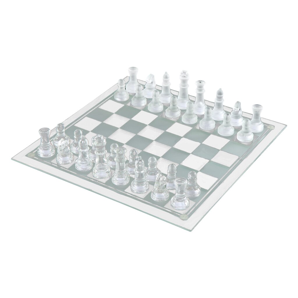 Glas Schaakbord Elegante Glazen Schaakstukken Schaakspel Set 25Cm Of 20Cm Houten Schaken Boards backgammon Tafel Spel