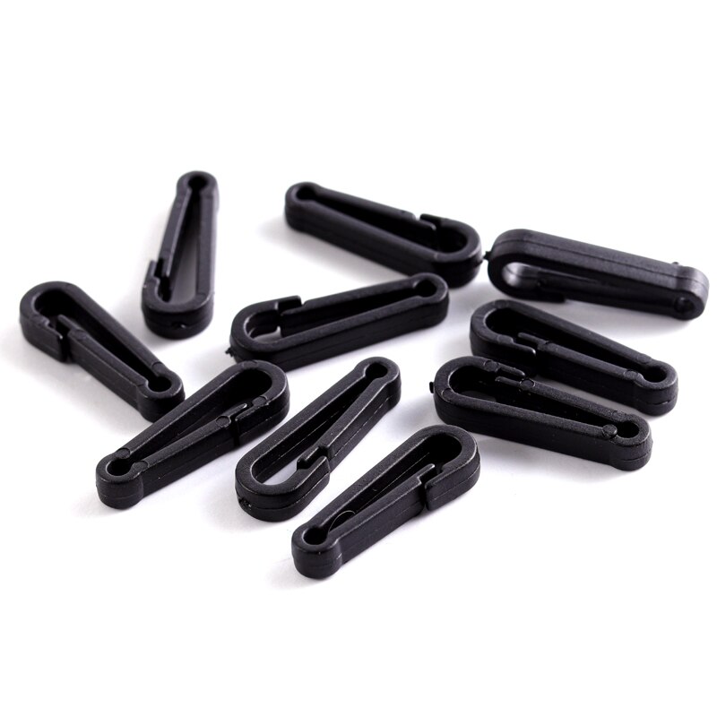 100 stuks zwarte plastic kreeftensluitingen haken sleutelhanger sluitingen masker antislip gesp sieraden accessoires