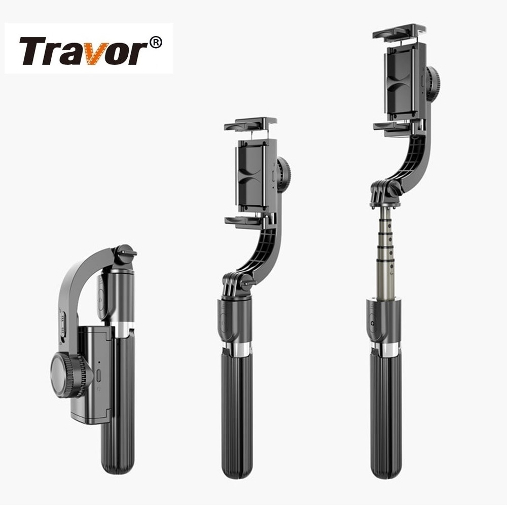 Travor – stabilisateur de cardan de téléphone Anti-secousse, bâton de Selfie à tige unique, trépied extensible pour téléphone