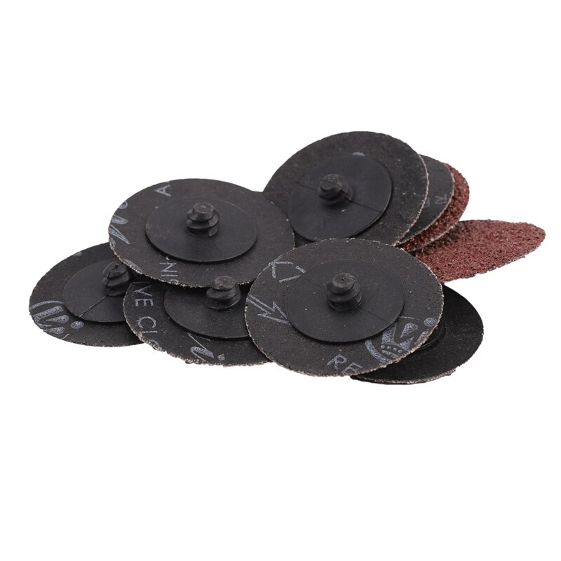 10Pcs 36 Grit 2 inch Roll Lock Sanding Discs Type ... – Grandado