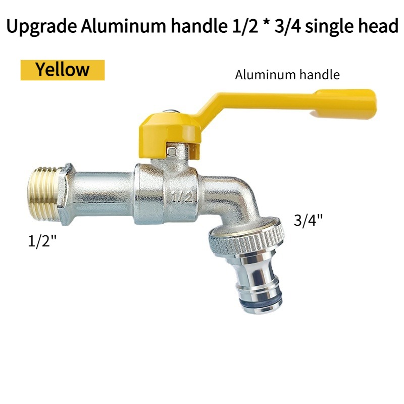 Outils de jardin robinet d'eau en laiton 1/2 "extérieur et intérieur utilisé levier marche/arrêt facile poignée robinets d'alimentation d'arrosage robinet à tournant sphérique: green