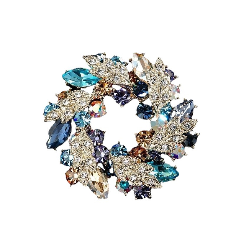 Broche redondo feminino simples coroa fivela pino acessórios de corpete