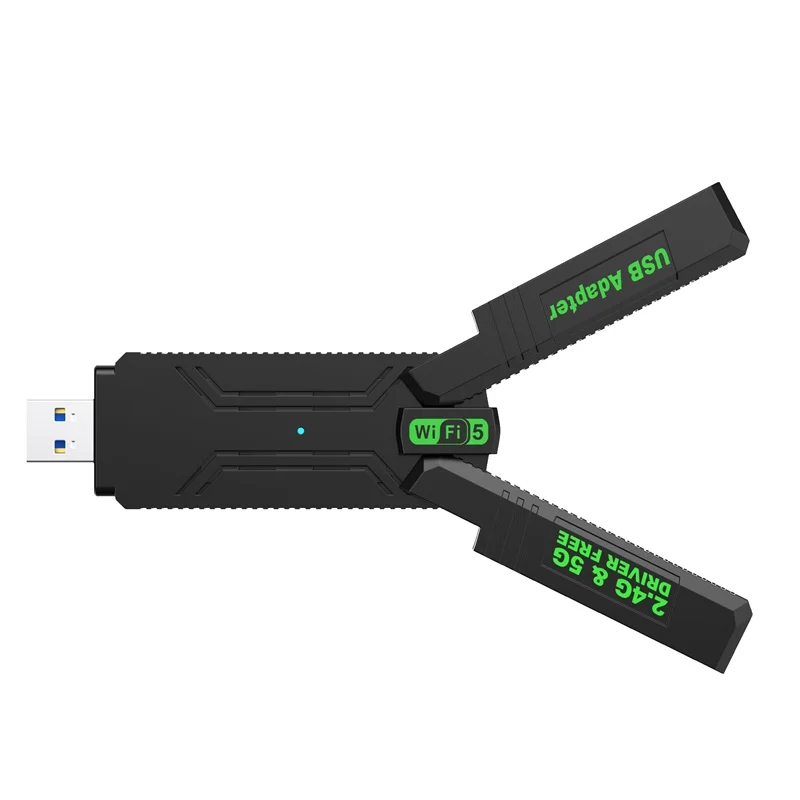 4 Antennen WiFi USB Adapter Dual Band 2,4G + 5Ghz 1300Mbps Wi-Fi Dongle USB 3,0 High-Speed Wireless Karte Empfänger Für PC/Laptop Win