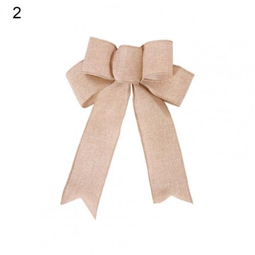 80%HOTDecorative Bows Xmas Theme Multi Patterns Christmas Tree Hanging Bowknot Decoration for Decoration: 2