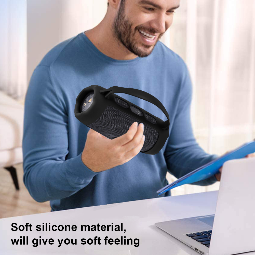 Siliconen Hoes Waterdichte Beschermhoes Schokbestendige Anti Druppel Met Schouderriem Voor Jbl Opladen 5 Wi-Fi Draadloze Luidspreker