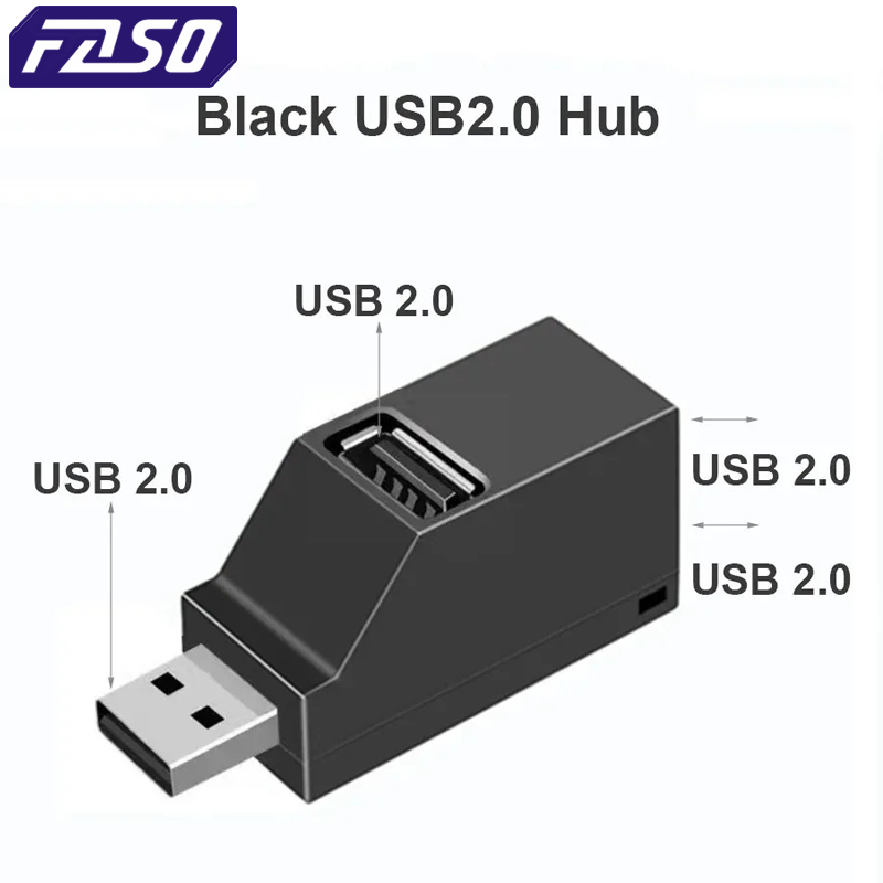 FASO Usb HUB port hub USB 3.0 HUB Adapter Extender Mini Splitter Box 1 to 3 Ports High Speed USB 2.0 For PC Laptop Disk Card PC
