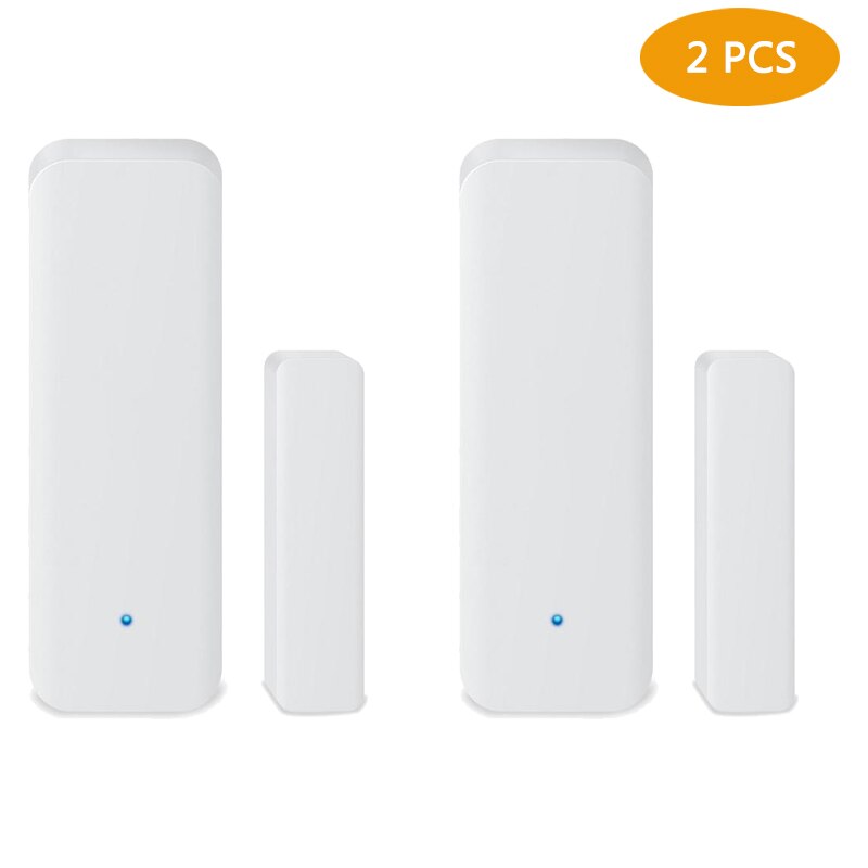 Tuya Smart Zigbee Door And Window Sensor Zigbee Smart Home Door Magnetic Graffiti Sensor Work With Alexa And Google Assistant: 2 pcs