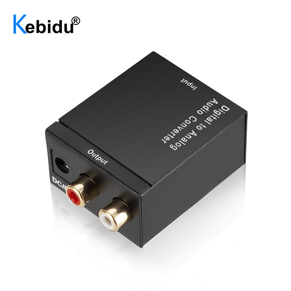 Hd 1080P Digitale Optische Coax Toslink Fiber Conversie Spdif Coax Naar Analoog Rca Audio Converter Adapter Rca L/R 3.5 Mm