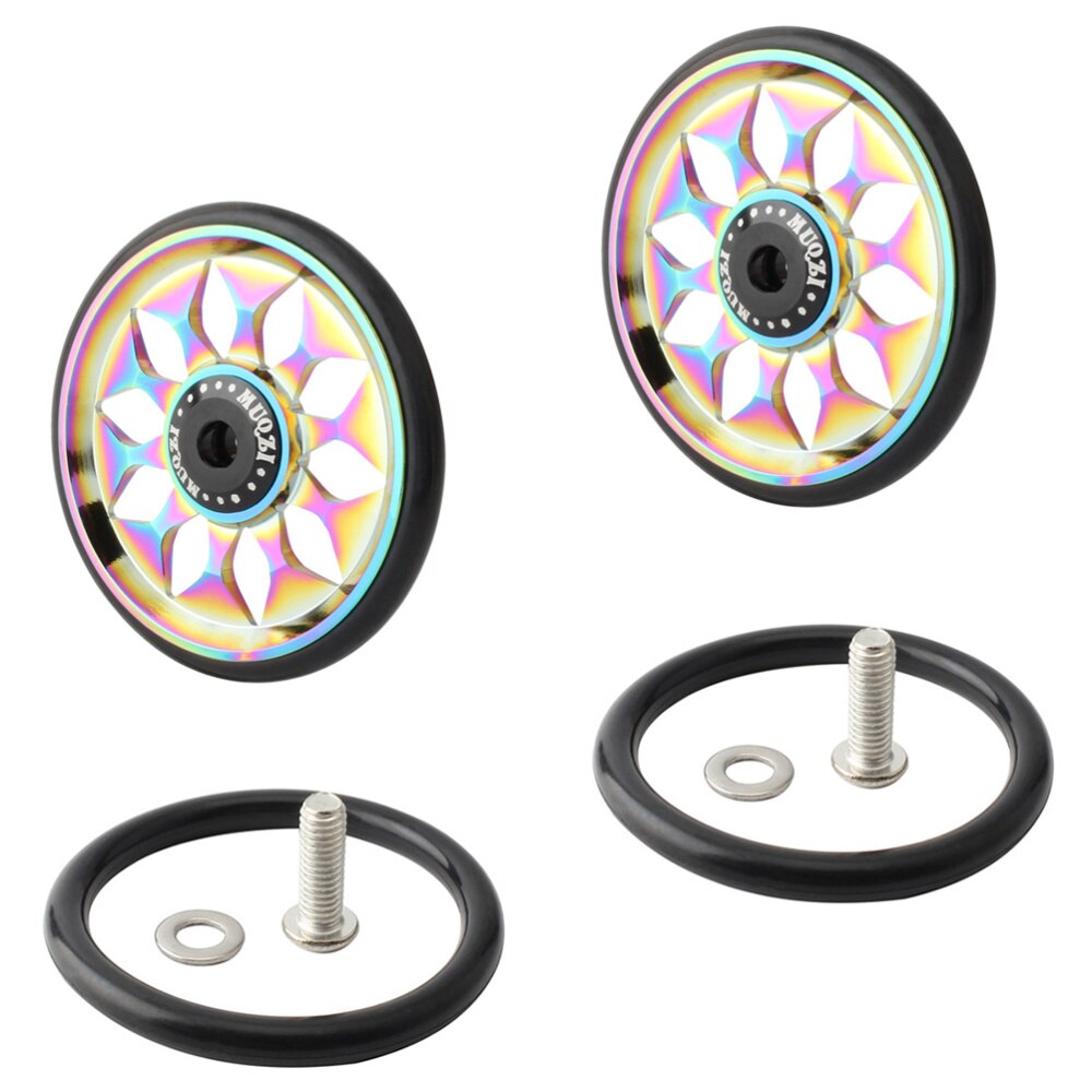 Easy Wheel – roues de vélo pliantes en alliage d'aluminium, Compatible avec Brompton, 1 ensemble: Color